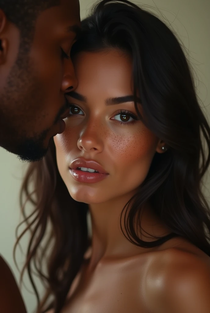 Beautiful pale skinned latina with freckles getting fucked hard by a black man, She is very good and very hot