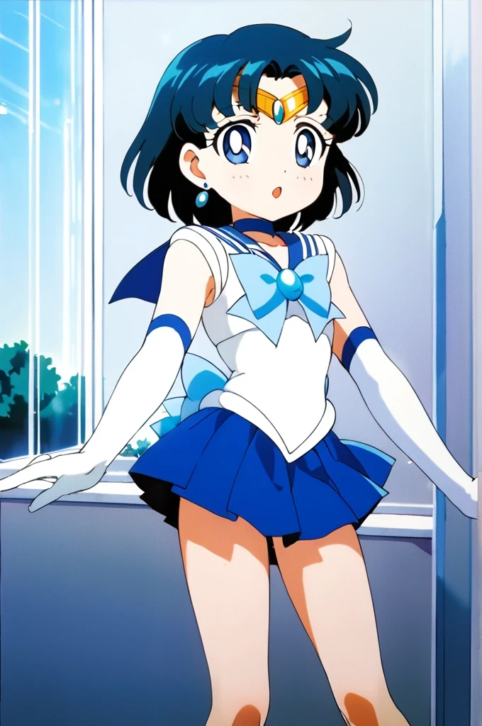 score_9, score_8_up, score_7_up, score_6_up, score_5_up, score_4_up, source_anime,
(masterpiece:1.3),(highest quality:1.4),(Super detailed:1.5),8k,High resolution,an extremely delicate and beautiful,Official Art,Perfect Anatomy,(anime_screencap:1.11),(90s anime,90s anime style,Cel-shaded anime:1.47),anime coloring,(1girl:1.5),
((aamercury:1.52)), short hair, blue hair, tiara, earrings, blue eyes, blue choker, blue sailor collar, blue bowtie, white shirt, elbow gloves, white gloves, pleated skirt, blue skirt, bare legs,((very young child:1.52)),