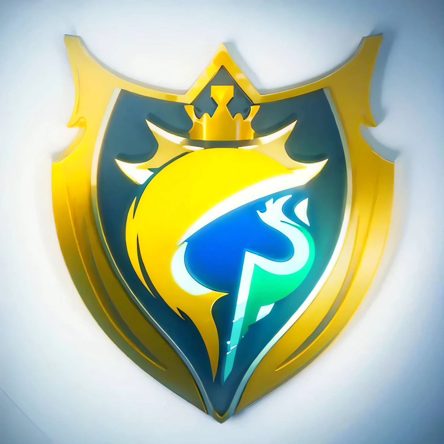 Create a YouTube logo in green, yellow, pink and blue colors based on anime and cartoon and with anime and cartoon logo of Queen Gilgamesh inside it. The emblem will be the emblem of an ancient kingdom.