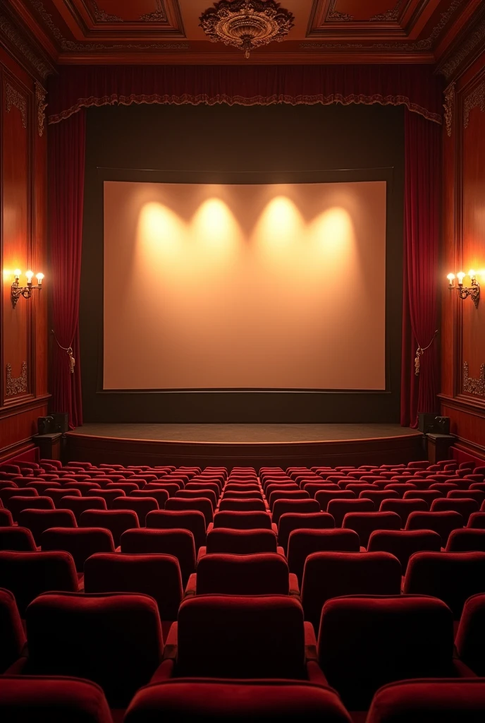 Old cinema、The screen is in the middle、Showa