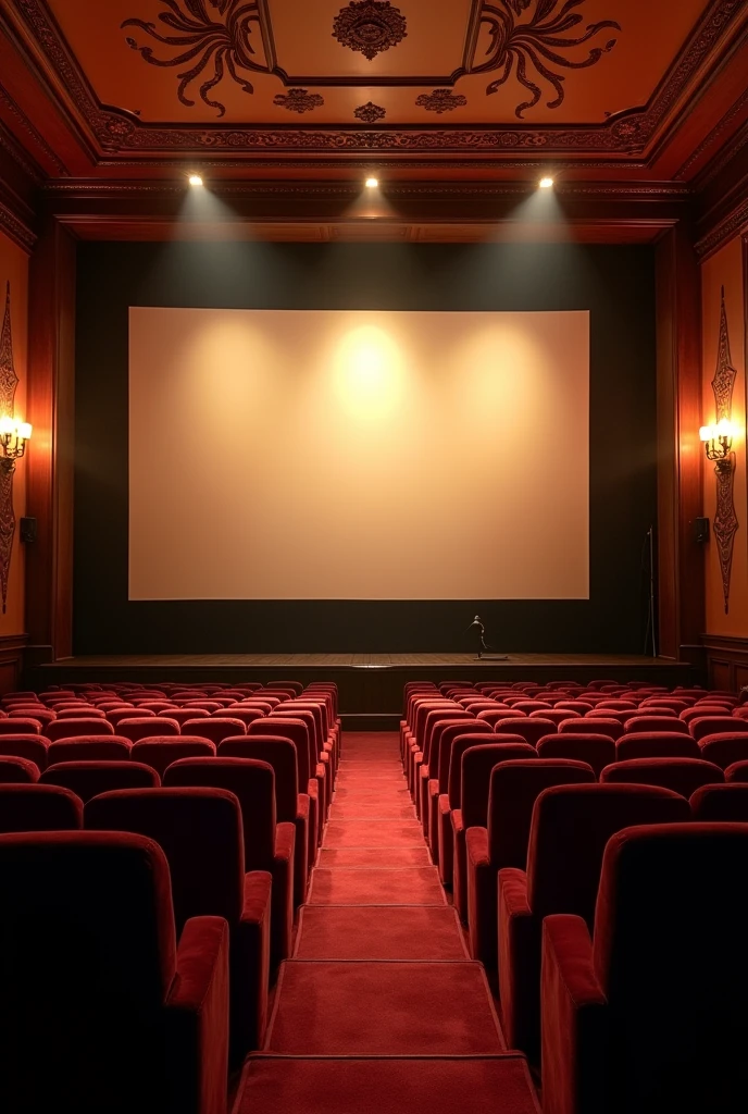 Old cinema、The screen is in the middle、Showa