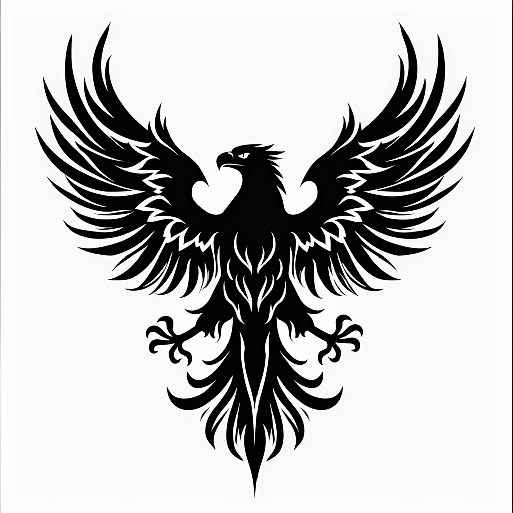 Fire Pattern Eagle Monochrome
