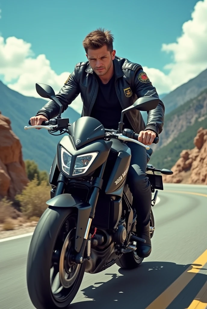A Yamaha mt09 motorcycle and the driver named Wilmer