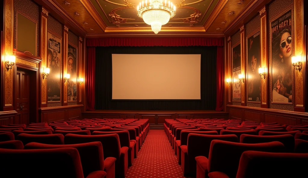 Old cinema、The screen is in the middle、Showa