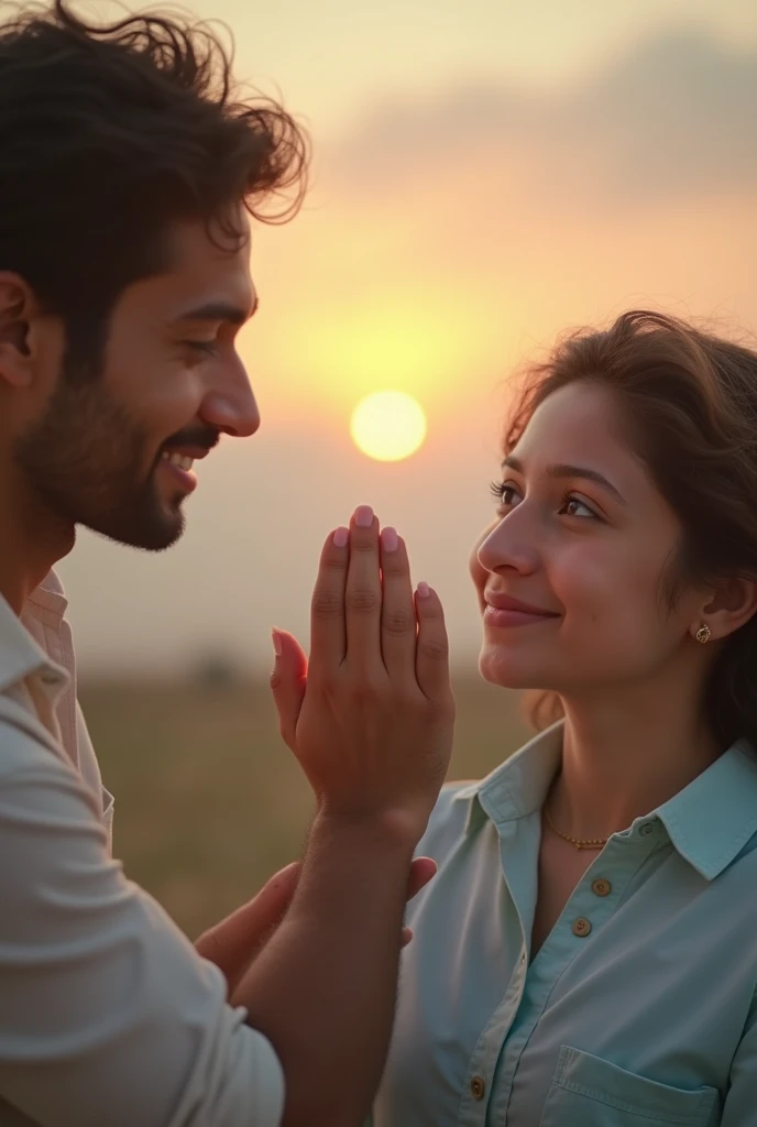 Rishi smiles, understanding her unspoken desire for a bigger world.

A close-up of their hands, almost touching, as if a silent promise is being made.