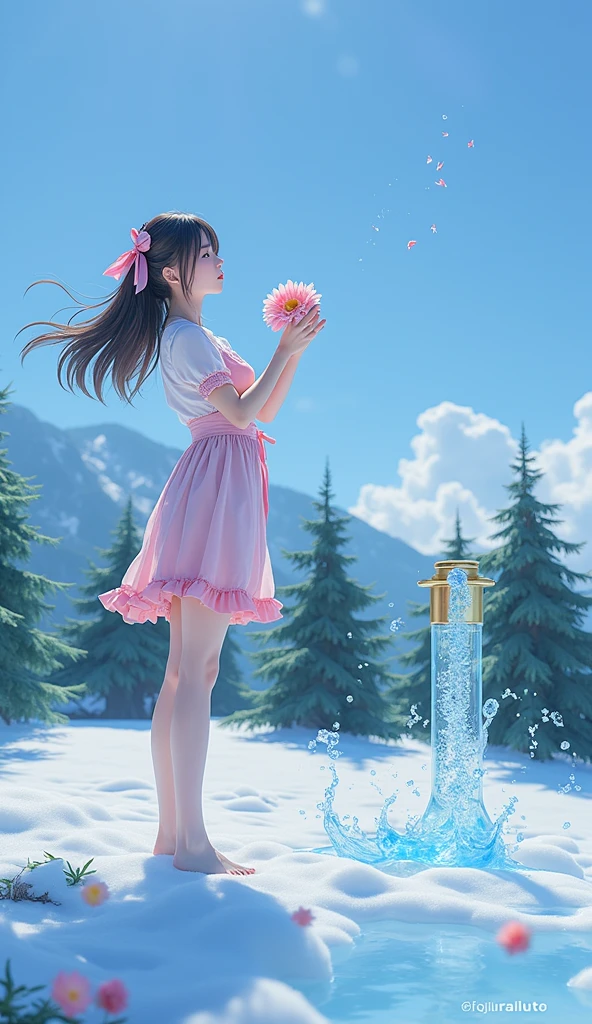 {{{{{3,318 trillion pixels high resolution, vivid filter, nsfw, A girl I thought was still very young showed her panting face and ample breasts so I gave her an aphrodisiac to make her look even sexier and her innocent appearance was tinted with a sexy aura, Realistic scenery and lovely nudity Japanese girl in a romantic Cylindrical crystal sparkling herbarium filled with flower oil, She's drastically panting, unhooking her bra to reveal her nipples and full tits, thicken the lips look pretty, Her fluffy skin and curvy back, Boobs are fluffy and bouncy, Tits that get rounder bigger}}}}}, {{{{{detail of The panting face of a neat and cheerful girl loved by everyone, Her cute supple legs and romantic panting Inside a sparkling herbarium in female hormones oil depicted in detail, in detail her cute bra hook, Trapping her in a cylindrical glittering herbarium and pouring in oils that remake her young and pretty and sexy, The bulge in the side of the breast is too cute, sideboob}}}}},{{{{{The hormones in the sparkling herbarium cause the innocent girl to change rapidly tits swelled up to huge gazongas form two beautiful mountains revealing a tight cleavage, It's too cute and innocent to see her go into her own world panting, All the sexiness that's amplified inside her makes her panting, Cuteness preserved forever shining in exchange for life from her, her beautiful slender underbust, slender curvy cute waistline, an lewd fetish for lips and necks and waistlines, her clearer nip line from underbust to hips, gloomy straight long ribbon twintails wig, thick vivid lips}}}}},{{Extremely detailed}},{{{{{heroine girl's Sexually unused body with pure and innocent aura}}}}}