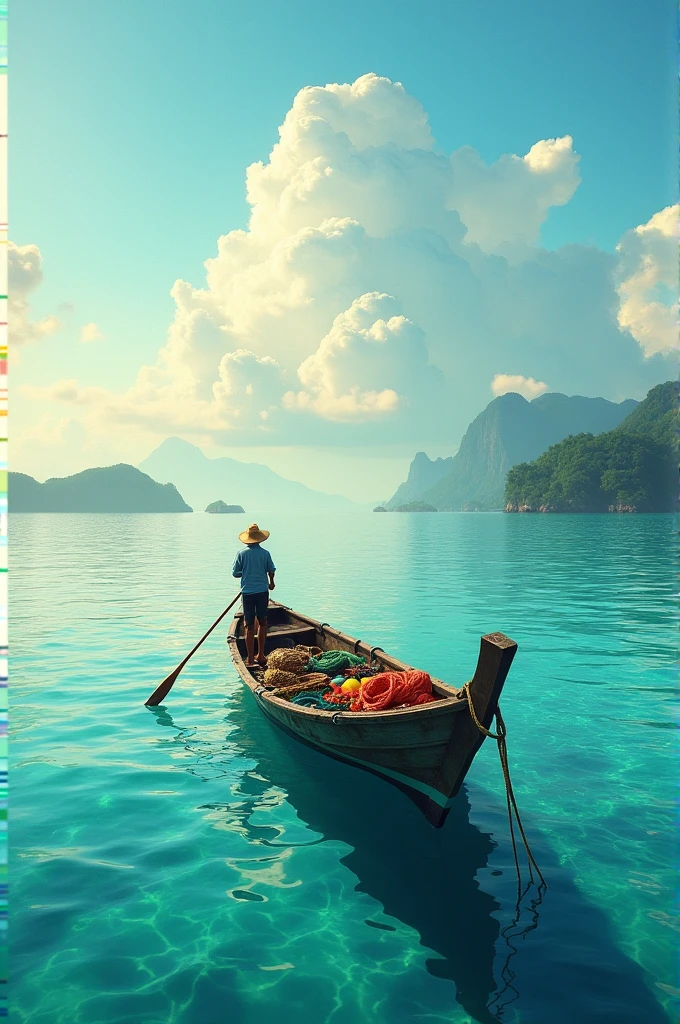 Sea with boat