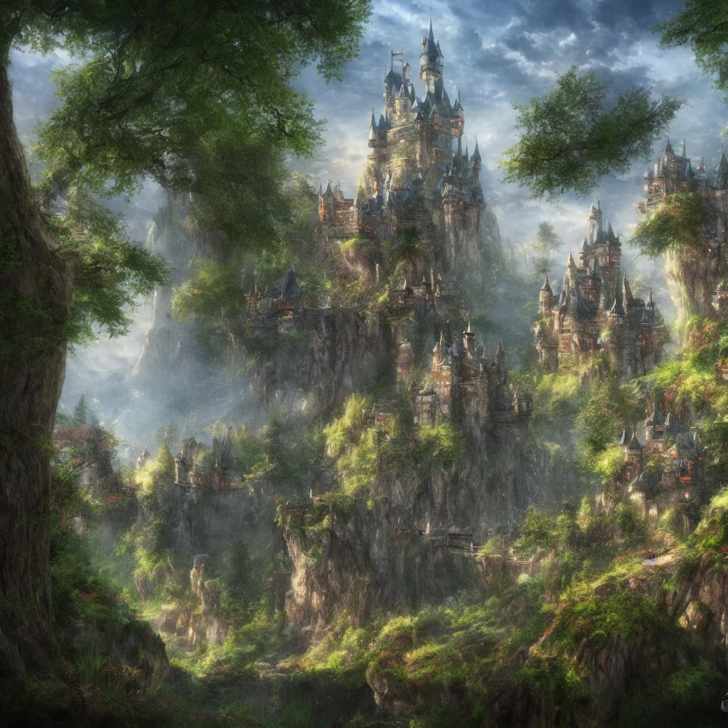 Castle fantasy, woods