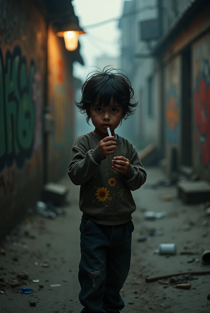 a child who soon was smoking