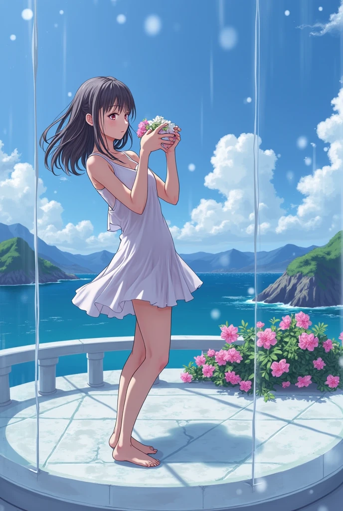 {{{{{3,318 trillion pixels high resolution, vivid filter, nsfw, A girl I thought was still very young showed her panting face and ample breasts so I gave her an aphrodisiac to make her look even sexier and her innocent appearance was tinted with a sexy aura, Realistic scenery and lovely nudity Japanese girl in a romantic Cylindrical crystal sparkling herbarium filled with flower oil, She's drastically panting, unhooking her bra to reveal her nipples and full tits, thicken the lips look pretty, Her fluffy skin and curvy back, Boobs are fluffy and bouncy, Tits that get rounder bigger}}}}}, {{{{{detail of The panting face of a neat and cheerful girl loved by everyone, Her cute supple legs and romantic panting Inside a sparkling herbarium in female hormones oil depicted in detail, in detail her cute bra hook, Trapping her in a cylindrical glittering herbarium and pouring in oils that remake her young and pretty and sexy, The young girl turns sexy as she kneels and moans and turns into the female hormones that run through her body, The bulge in the side of the breast is too cute, sideboob}}}}},{{{{{The hormones in the sparkling herbarium cause the innocent girl to change rapidly tits swelled up to huge gazongas form two beautiful mountains revealing a tight cleavage, It's too cute and innocent to see her go into her own world panting, All the sexiness that's amplified inside her makes her panting, Cuteness preserved forever shining in exchange for life from her, her beautiful slender underbust, slender curvy cute waistline, an lewd fetish for lips and necks and waistlines, her clearer nip line from underbust to hips, gloomy straight wig, thick vivid lips}}}}},{{Extremely detailed}},{{{{{heroine girl's Sexually unused body with pure and innocent aura}}}}}