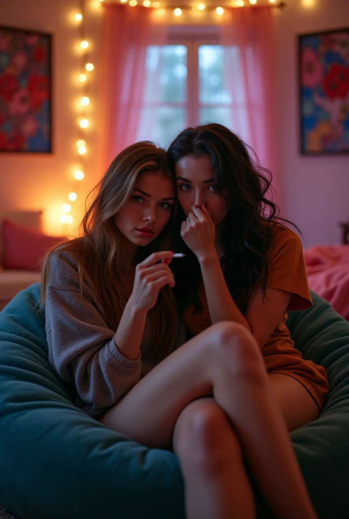 a friend influencing her friend to smoke