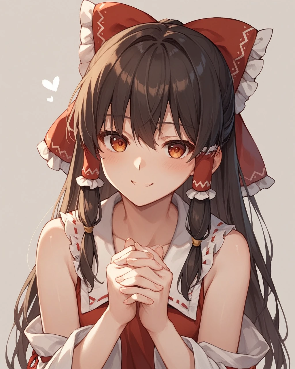 Reimu Hakurei　A strained smile