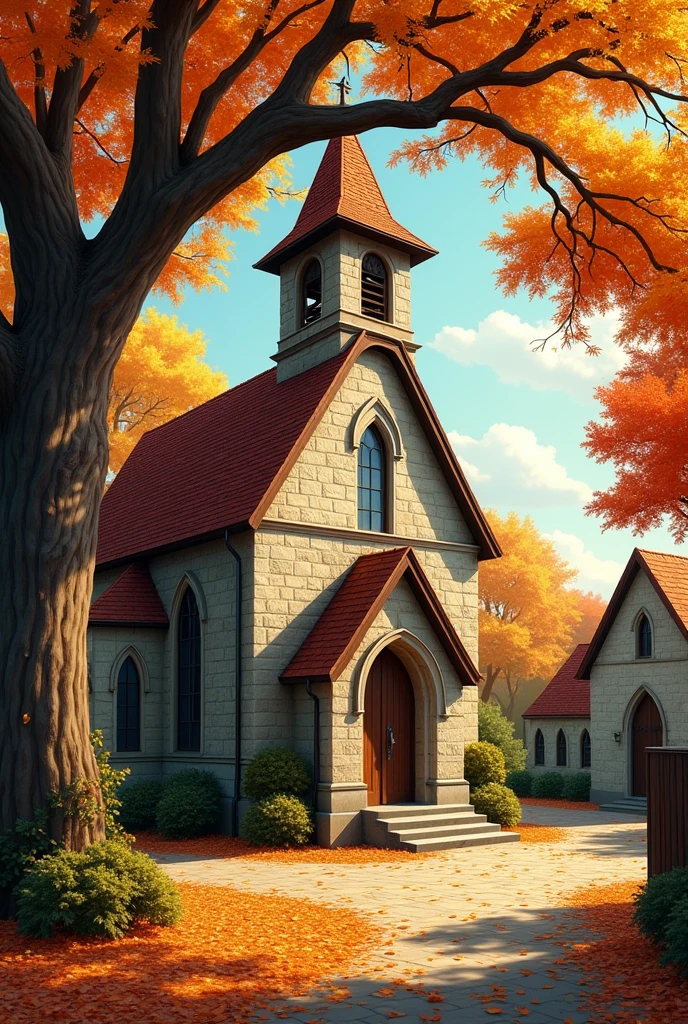 church,autumn
