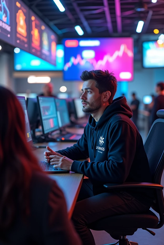 A crypto vendor sitting down with his laptop, telling people to buy and sell all crypto gift cards  At UKINGS EXCHANGE with no forex chart 📉
