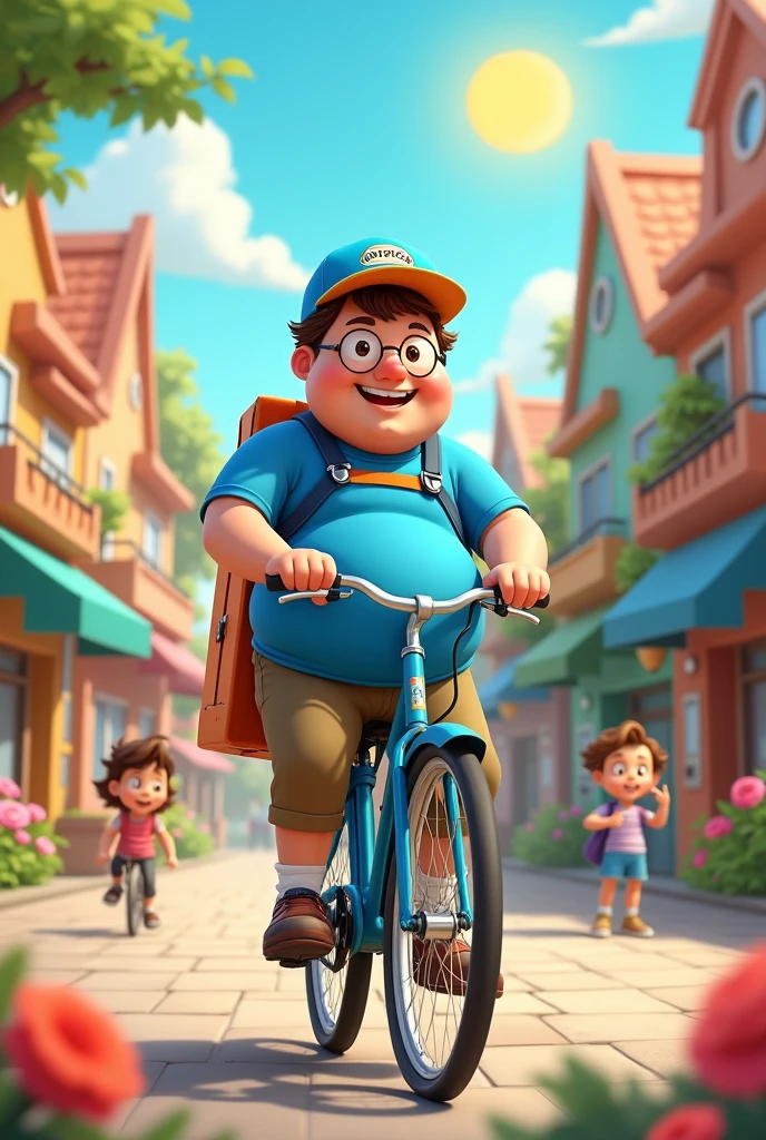 Pixar-style delivery guy