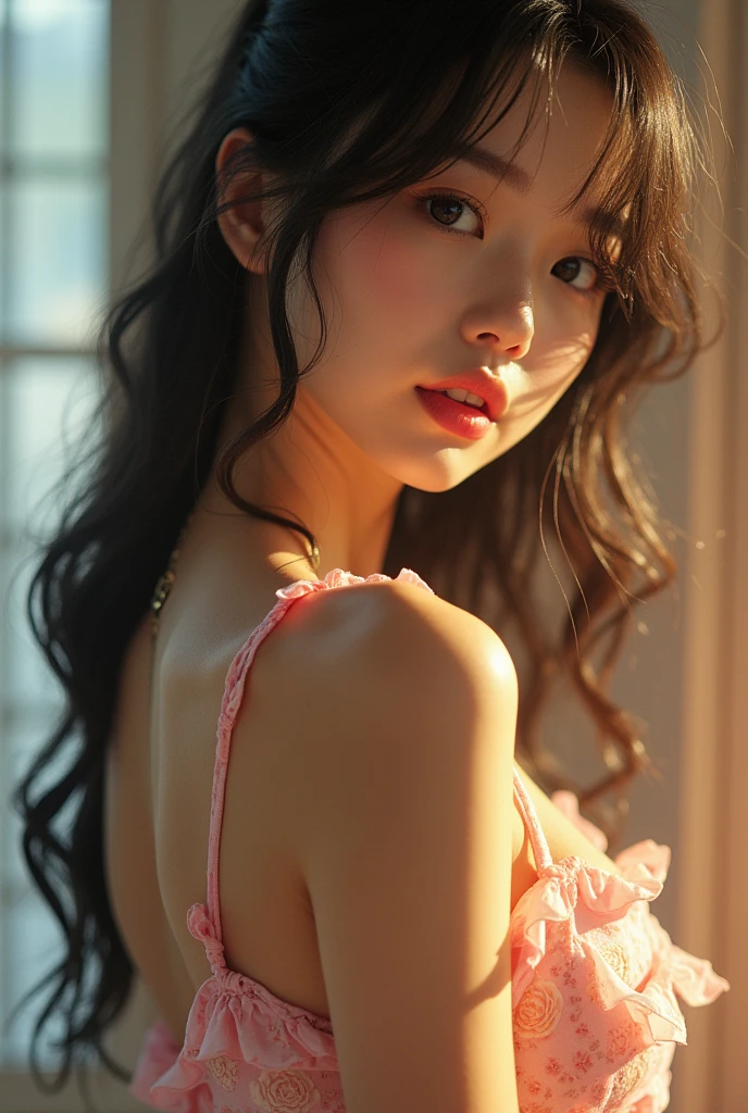 {{{{{3,318 trillion pixels high resolution, vivid filter, nsfw, A girl I thought was still very young showed her panting face and ample breasts so I gave her an aphrodisiac to make her look even sexier and her innocent appearance was tinted with a sexy aura, Realistic scenery and lovely nudity Japanese girl in a romantic Cylindrical crystal sparkling herbarium filled with flower oil, She's drastically panting, unhooking her bra to reveal her nipples and full tits, thicken the lips look pretty, Her fluffy skin and curvy back, Boobs are fluffy and bouncy, Tits that get rounder bigger}}}}}, {{{{{detail of The panting face of a neat and cheerful girl loved by everyone, Her cute supple legs and romantic panting Inside a sparkling herbarium in female hormones oil depicted in detail, in detail her cute bra hook, Trapping her in a cylindrical glittering herbarium and pouring in oils that remake her young and pretty and sexy, The young girl turns sexy as she kneels and moans and turns into the female hormones that run through her body, The bulge in the side of the breast is too cute, sideboob}}}}},{{{{{The hormones in the sparkling herbarium cause the innocent girl to change rapidly tits swelled up to huge gazongas form two beautiful mountains revealing a tight cleavage, It's too cute and innocent to see her go into her own world panting, All the sexiness that's amplified inside her makes her panting, Cuteness preserved forever shining in exchange for life from her, her beautiful slender underbust, slender curvy cute waistline, an lewd fetish for lips and necks and waistlines, her clearer nip line from underbust to hips, gloomy straight wig, thick vivid lips}}}}},{{Extremely detailed}},{{{{{heroine girl's Sexually unused body with pure and innocent aura}}}}}
