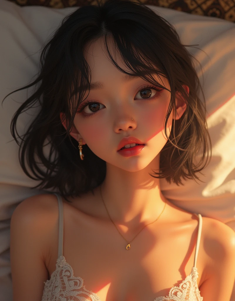 {{{{{3,318 trillion pixels high resolution, vivid filter, nsfw, A girl I thought was still very young showed her panting face and ample breasts so I gave her an aphrodisiac to make her look even sexier and her innocent appearance was tinted with a sexy aura, Realistic scenery and lovely nudity Japanese girl in a romantic Cylindrical crystal sparkling herbarium filled with flower oil, She's drastically panting, unhooking her bra to reveal her nipples and full tits, thicken the lips look pretty, Her fluffy skin and curvy back, Boobs are fluffy and bouncy, Tits that get rounder bigger}}}}}, {{{{{detail of The panting face of a neat and cheerful girl loved by everyone, Her cute supple legs and romantic panting Inside a sparkling herbarium in female hormones oil depicted in detail, in detail her cute bra hook, Trapping her in a cylindrical glittering herbarium and pouring in oils that remake her young and pretty and sexy, The young girl turns sexy as she kneels and moans and turns into the female hormones that run through her body, The bulge in the side of the breast is too cute, sideboob}}}}},{{{{{The hormones in the sparkling herbarium cause the innocent girl to change rapidly tits swelled up to huge gazongas form two beautiful mountains revealing a tight cleavage, It's too cute and innocent to see her go into her own world panting, All the sexiness that's amplified inside her makes her panting, Cuteness preserved forever shining in exchange for life from her, her beautiful slender underbust, slender curvy cute waistline, an lewd fetish for lips and necks and waistlines, her clearer nip line from underbust to hips, gloomy straight wig, thick vivid lips}}}}},{{Extremely detailed}},{{{{{heroine girl's Sexually unused body with pure and innocent aura}}}}}