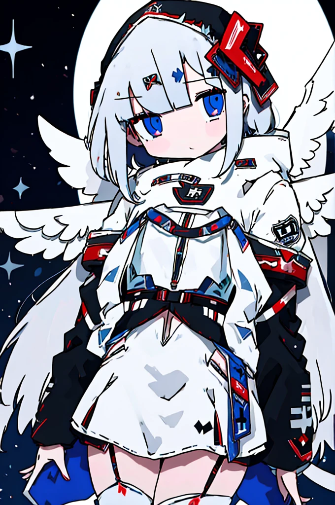 Holy White Valkyrie Christmas　1girl anime girl Dark Knight