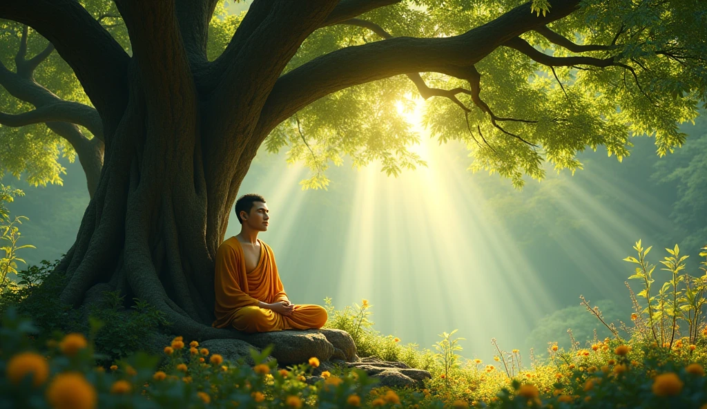 Beautiful siddhartha gautam(real life) in the forest 