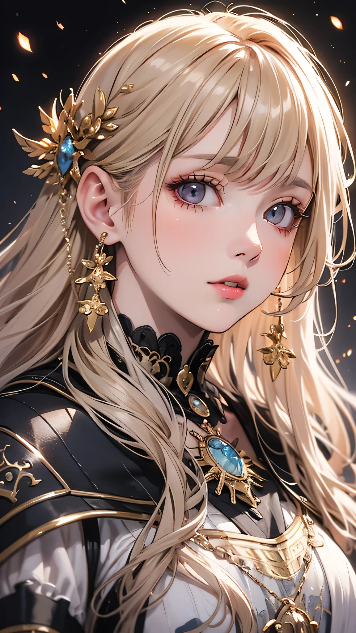 Close-up of a woman with long blonde hair holding a mobile phone, magali villeneuveに触発されて, fantasy art portraits, Fantasy Portrait art, detailed matte Fantasy Portrait, Alice x. open, Fantasy Portrait, epic fantasy art portraits, beautiful fantasy art portraits, magali villeneuve, グラフィックアーティスト magali villeneuve, fantasy genre portrait, Epic fantasy digital art style