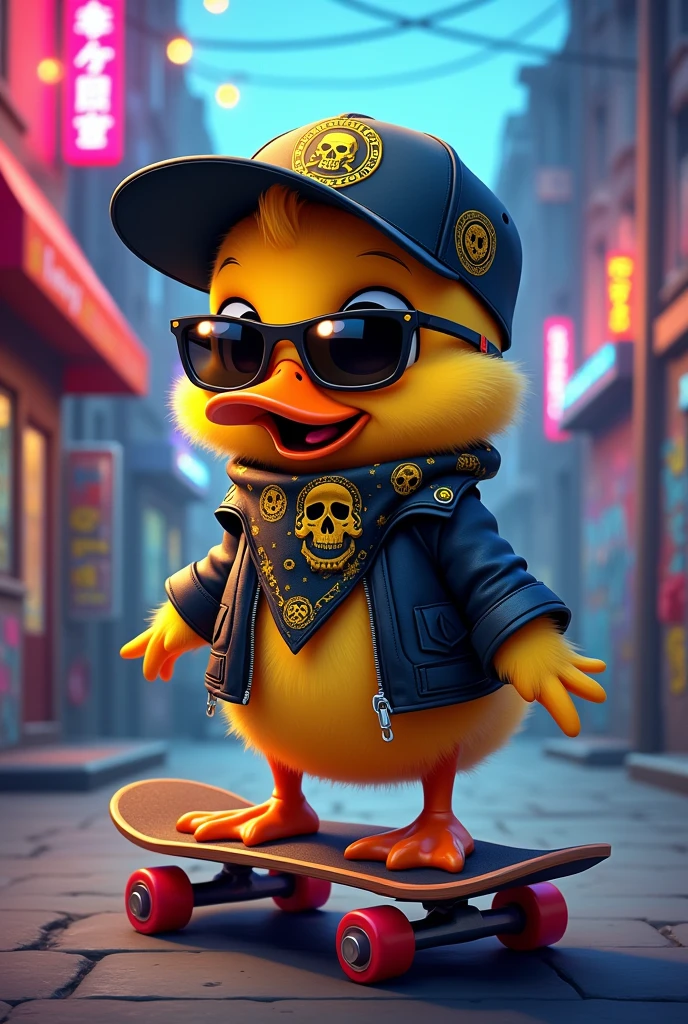 Cute duck,darkside,skull,cartoon,baseball brat,street,gold,mystic
Touch,leather jacket,Baseball Cap,sunglasses,grafitti,scateboard,bandana