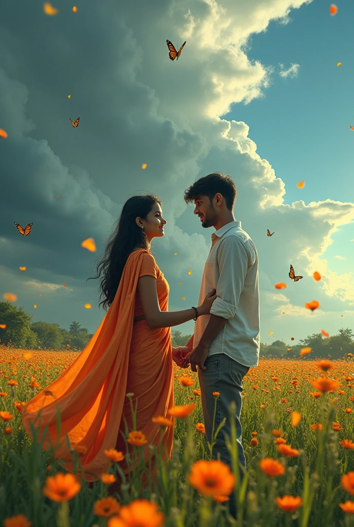 A Bangladeshi scene will have a professional mode pick, a girl and a boy flower
Give in the mood of love enough Blood Danger