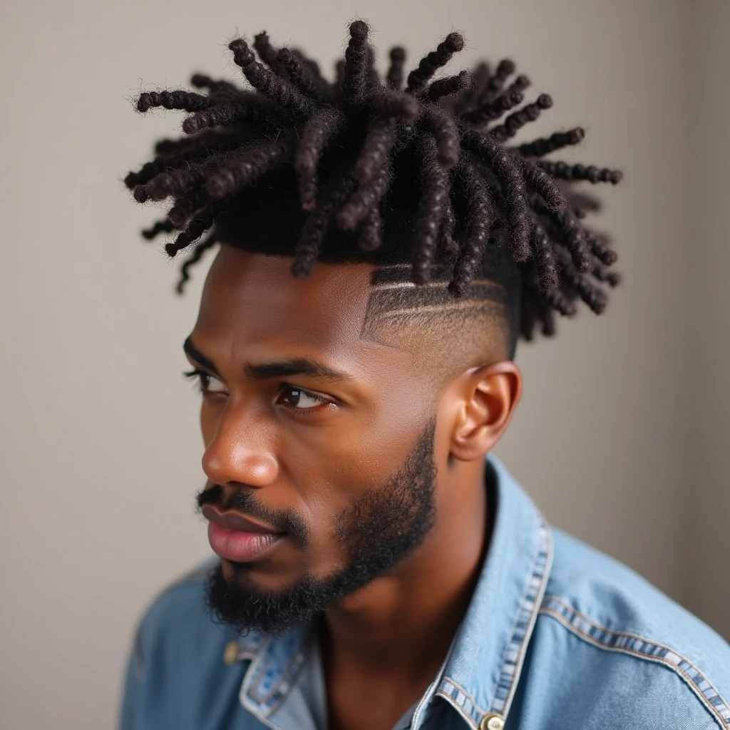 Twist spiral　hair　mens
