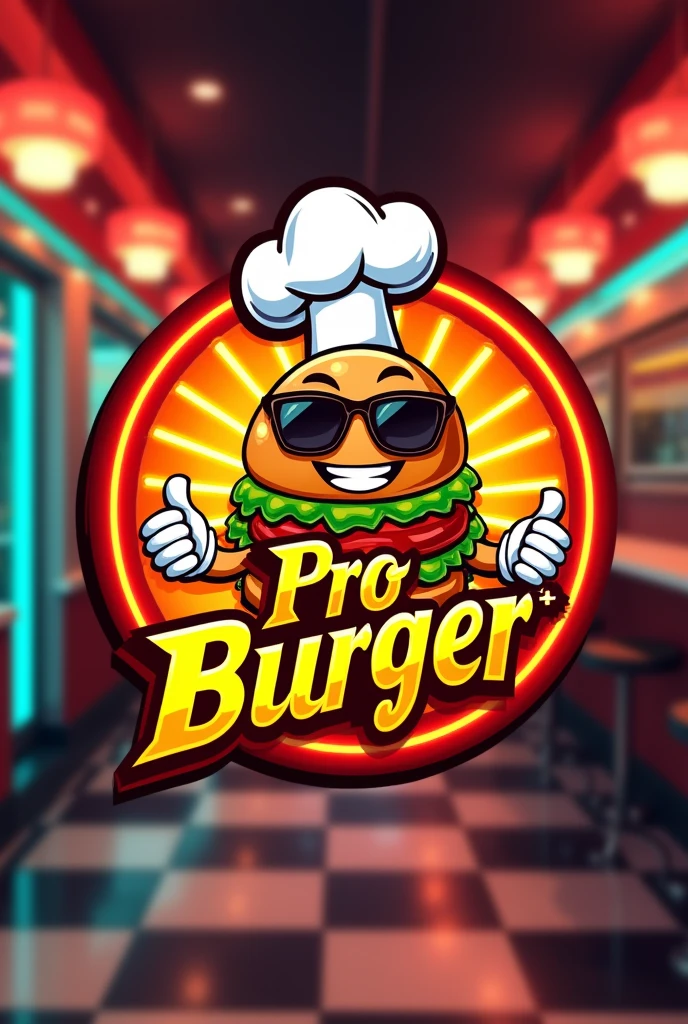 A logo for a burger joint called pro burger
