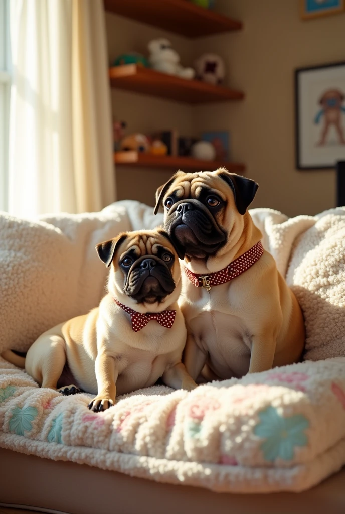 Pug dog. She's name is Lucy. She has a boyfriend. He's name is Jack