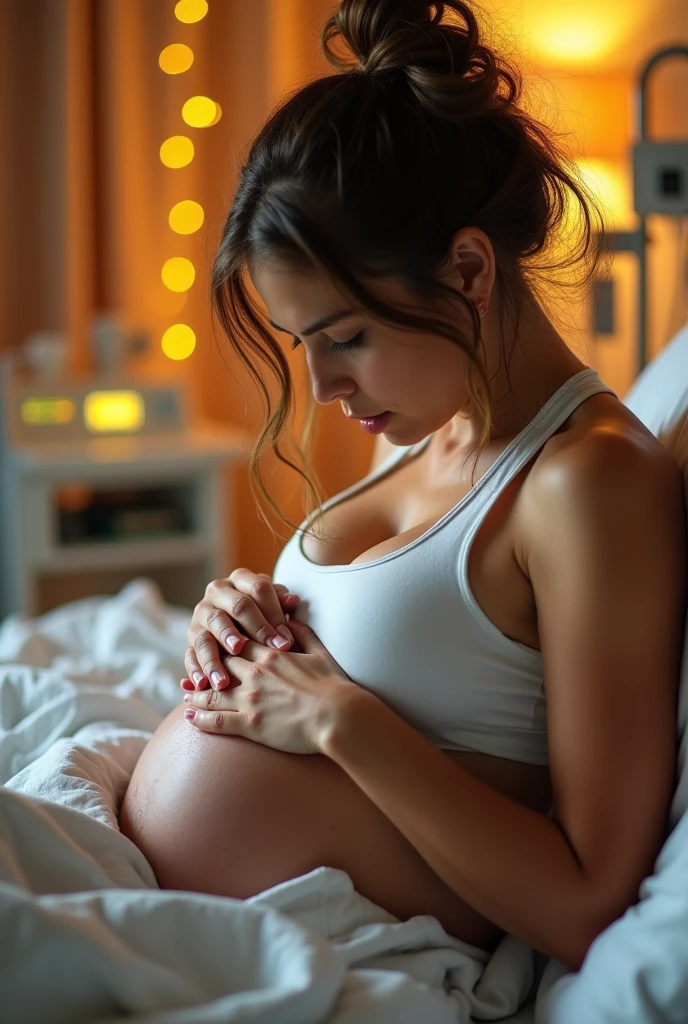 A pregnant woman in labor