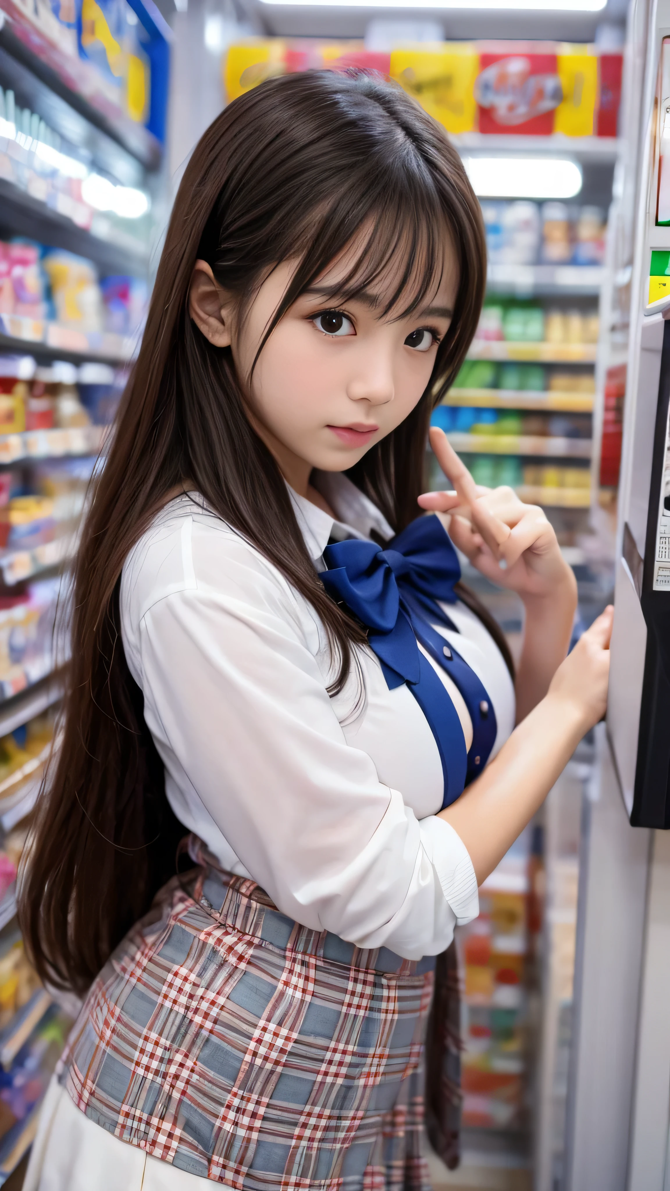 (4K, 8k, 32K, Ultra HD、so beautiful、masterpiece,Highest quality, 1 male、1 female,Couple:1.5,Heterosexual)Girl hugged by macho man on the shoulder,(Petite Girls), Old man hugs girl&#39;hand of&#39;Waist,a man approaches a girl(Dark-skinned macho man,Big men,Sweatまみれで服を着ていない笑顔の男性),

Accurate human body、Knowledgeable person、Correct five-finger、

(Oilskin,Glowing Skin、Realistic skin texture、Beautiful skin in every detail)、

Written boundary depth, Focus on the center, Beautiful Eyes, Perfect face and eyes、

high school girl 、(Slender body:1.2, KogyaruＪＫ, high school girl uniform)、((blush、vapor, Sweat)), 1、Kogyaru, Short girl、Slender body、


Girl came to buy condoms、White register in front of a girl、Box of condoms on the desk、Waiting in line at the register、(Standing shyly:1.2, blush and bow)、((Big Breasts))、Big cleavage、

convenience store、Looking down,Detailed Background、A person who writes in detail、Late-night Japanese convenience stores、