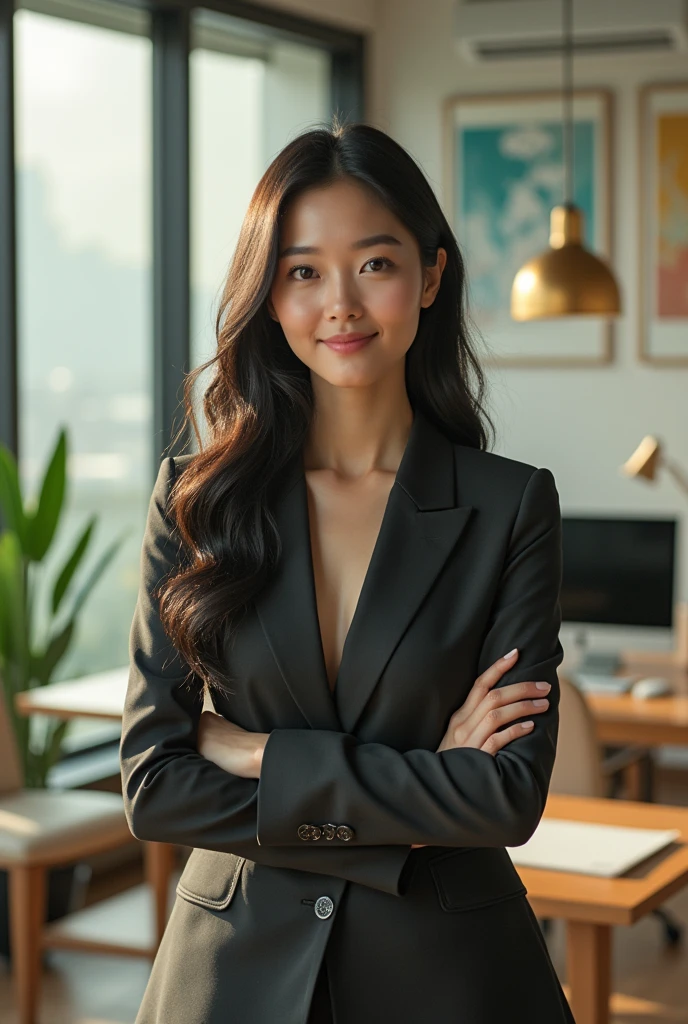Japanese beautiful nude office worker woman 40 years old
