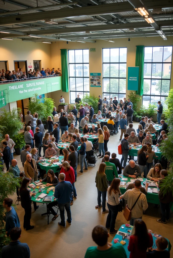Make a busy recycling event, with lectures and business exchanges 