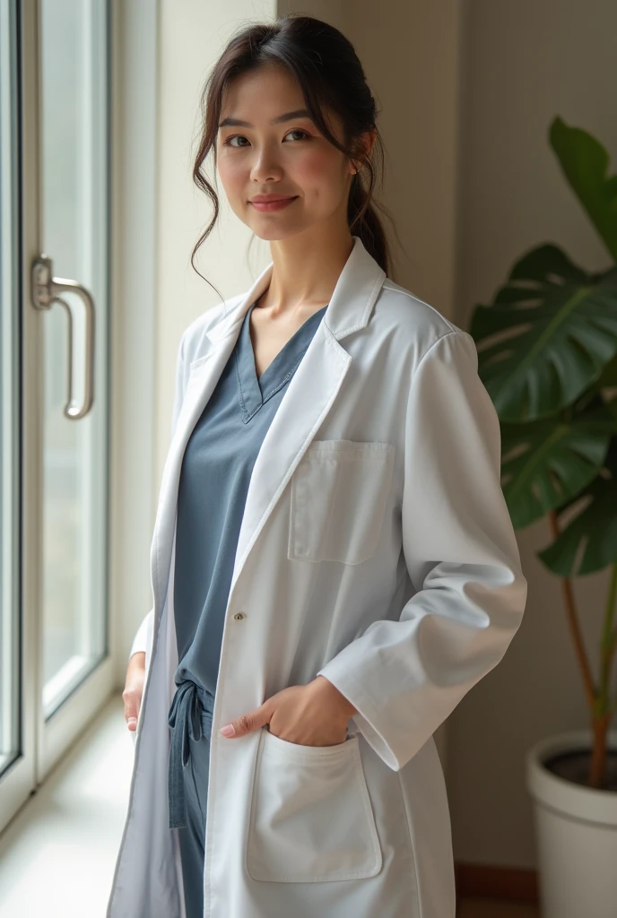 Female therapist full clothes