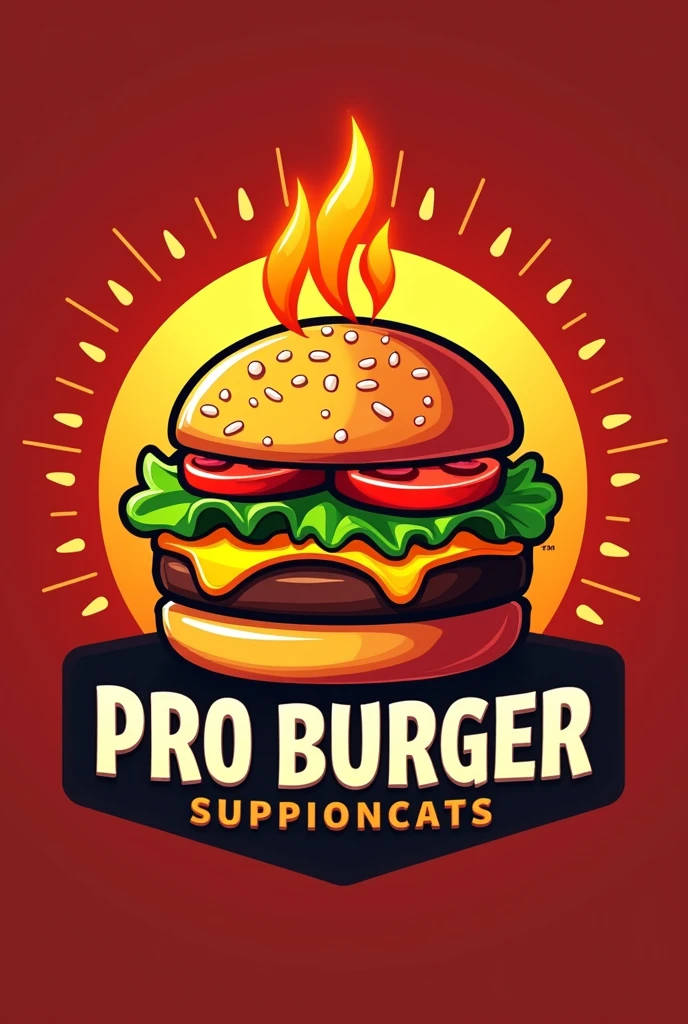A logo for a burger joint called pro burger 