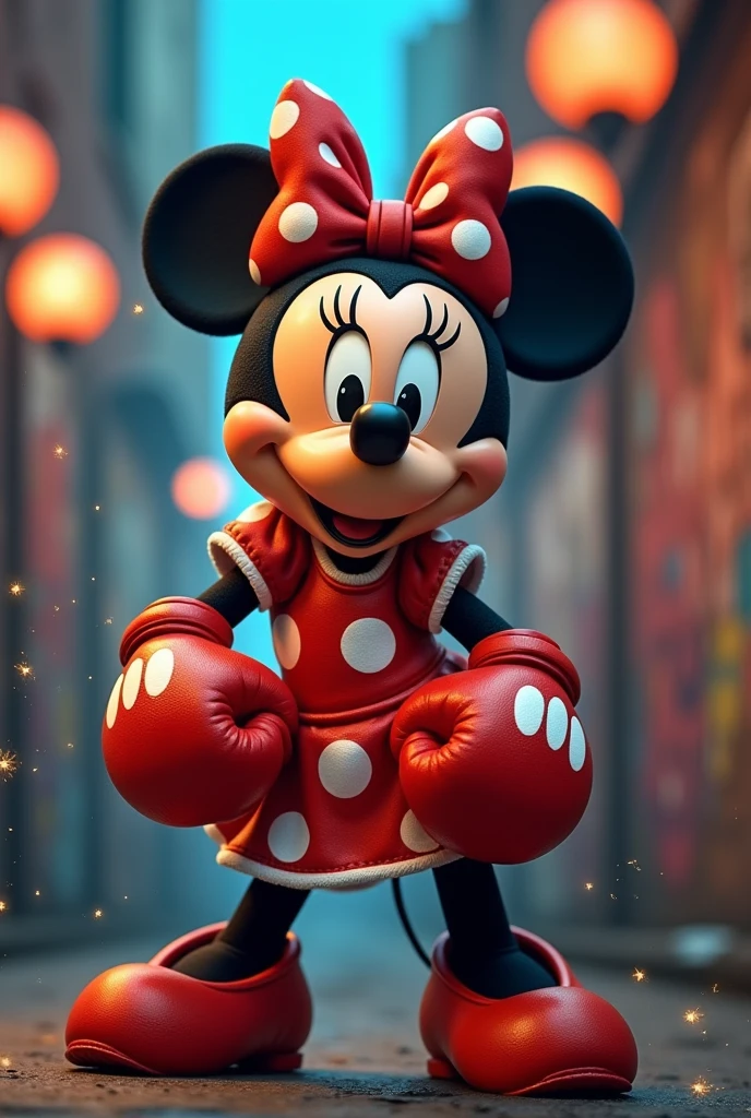 Angry and fighter Minnie mouse