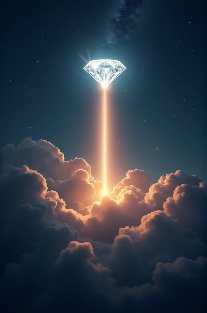 A daimond light in the dark sky showing hopo.