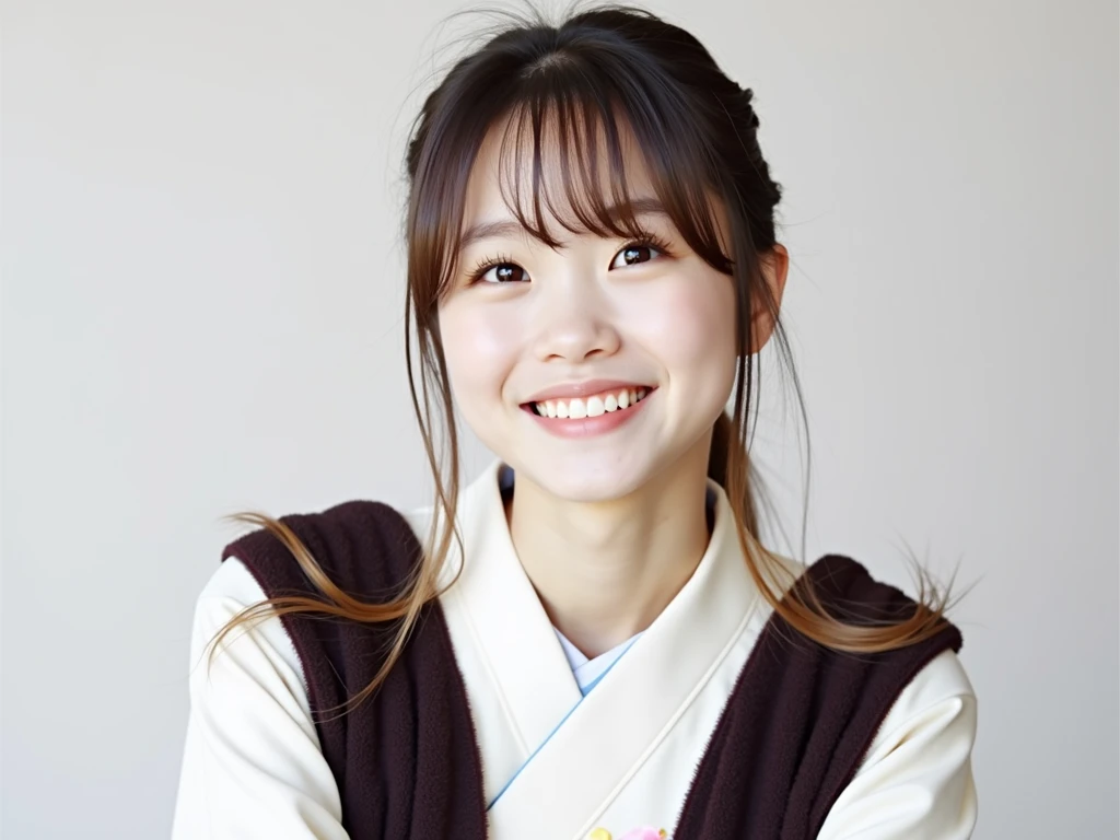Japanese　cute　woman　long hair　Realistic
