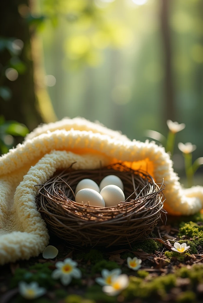 Blanket over nest 