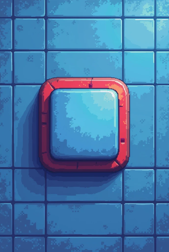 Create a pixel art style image of a button. The button should be simple, with a rectangular or square shape, with clear borders and a solid fill. There should be no drawings, Icons, texts or extra details. Just simple colors and pixel blocks to represent the button.