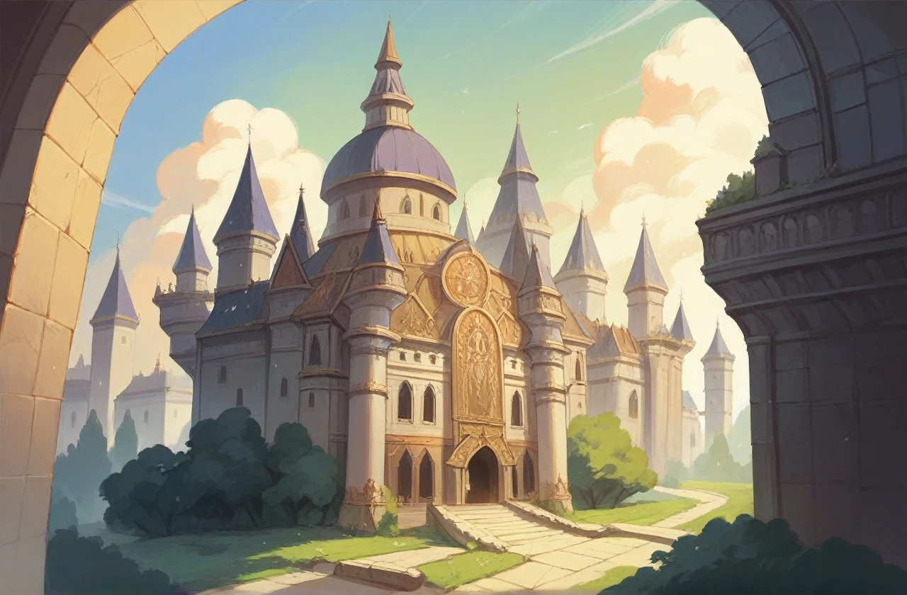 make me a picture of King Nebuchadnezzar the second standing in his palace looking at the city