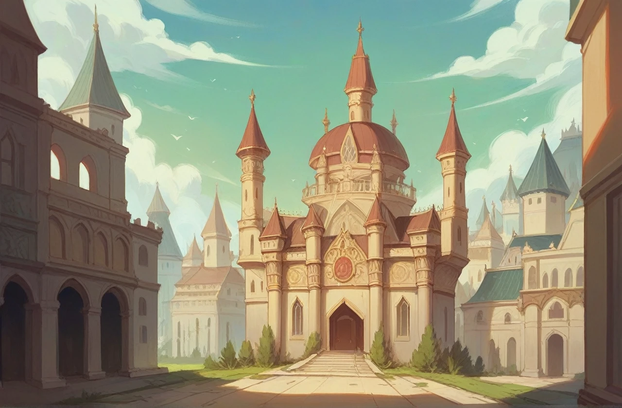 make me a picture of King Nebuchadnezzar the second standing in his palace looking at the city