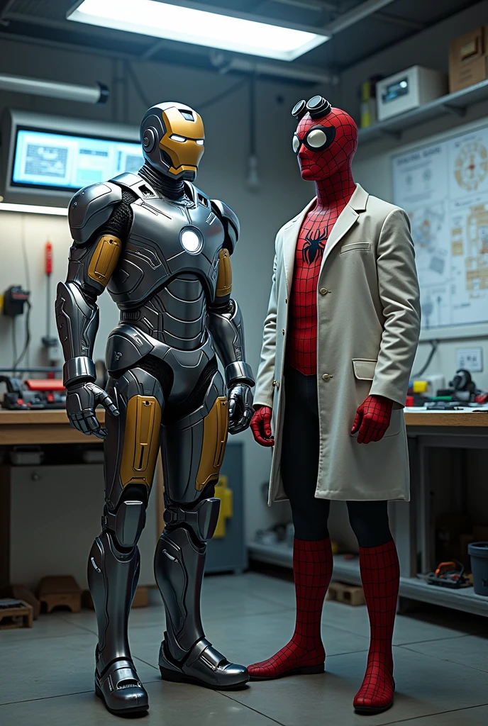 I ron man & Spiderman in engineer look