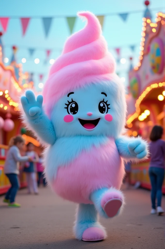 Cotton candy mascot