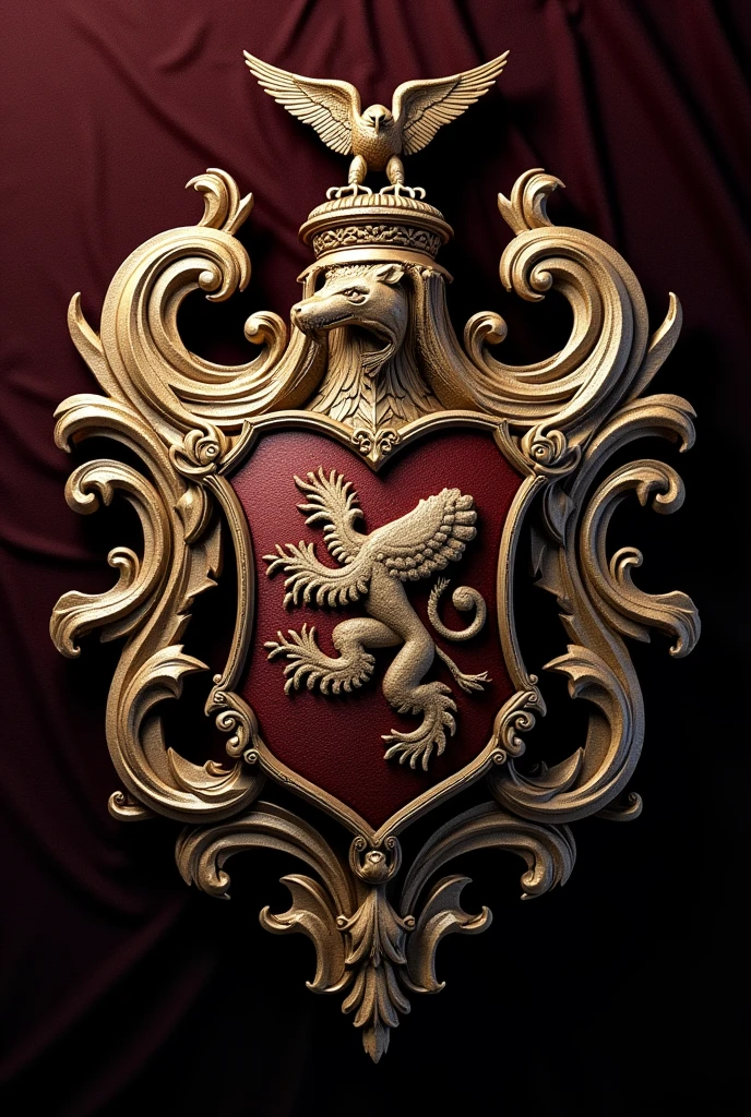 A coat of arms with the surname Rodrigues, highy detailed , rendered in 3D, high qualiy