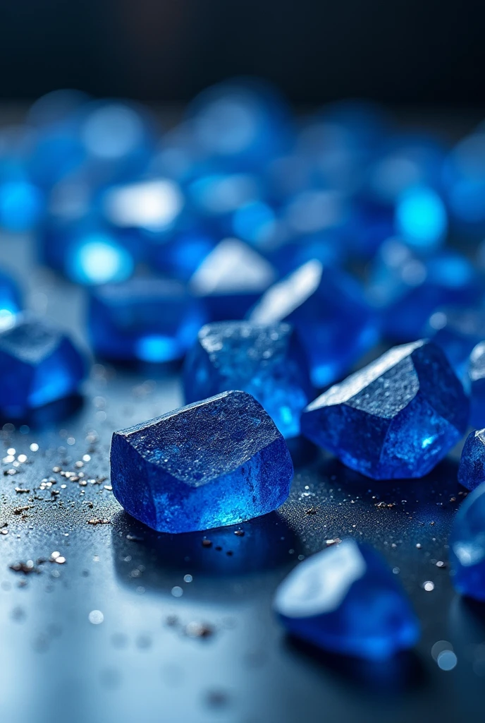 Benitoite stones scattered graphic