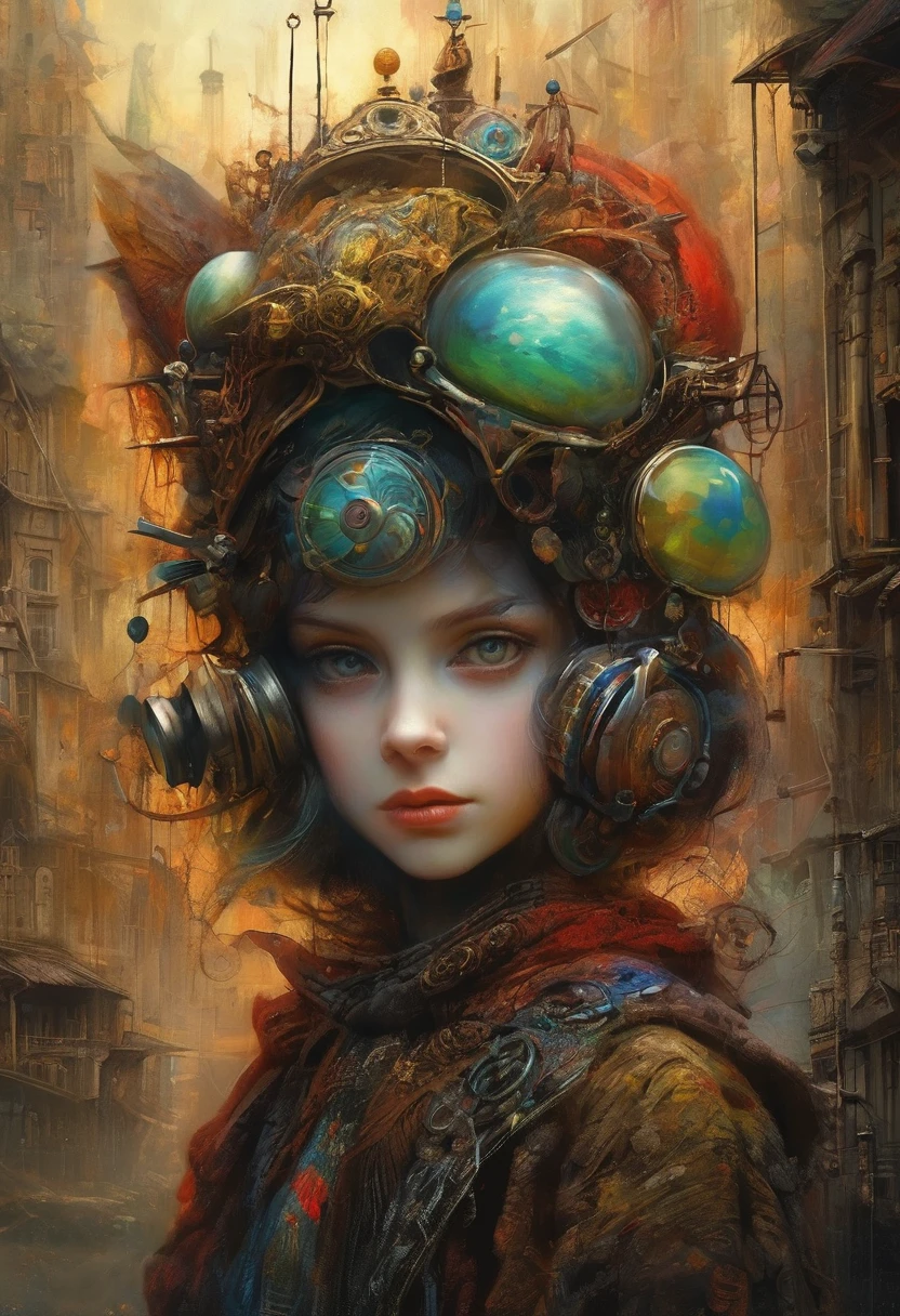 translucide emo cute animal play a yoyo in city of chaos. Alan Paterson style infused with elements from Luis Royo and Pino Daeni dark background, highlight of the feminine form in fractal neon gently Line Atrs, in the style of Paul Klee, Arthur Rackham, detailed matte painting sinister by Greg Rutkowski, Brian Froud, kids story book style, muted colors, watercolor style, 8k resolution, hyperdetailed, by Jacob Lawrence and Francis picabia, perfect composition, beautiful detailed intricate insanely detailed octane render trending on artstation, 8 k artistic photography, photorealistic concept art, soft natural volumetric cinematic perfect light, chiaroscuro, award - winning photograph, masterpiece, oil on canvas, raphael, caravaggio, greg rutkowski, beeple, beksinski, giger