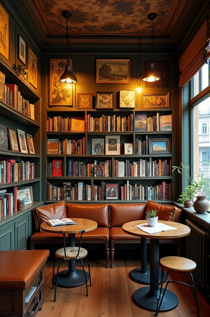 Library cafe and art gallery all at the same place