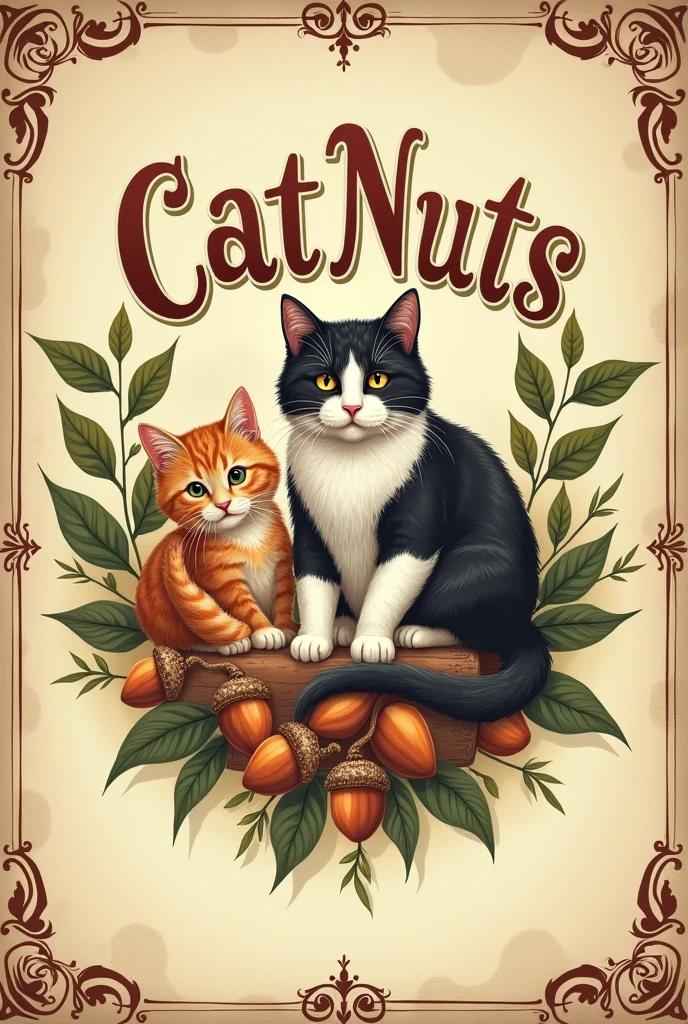 Crie uma logo vintage com o nome CatNuts