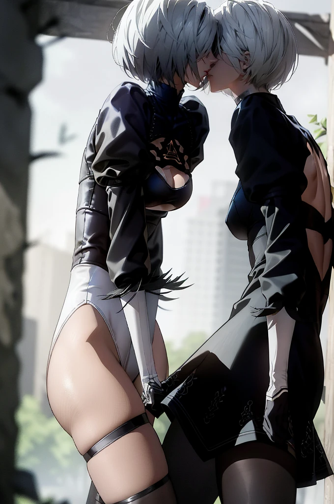 in the middle of a fight,Nier,2b